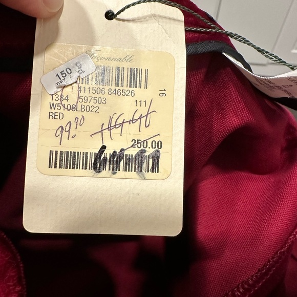 Faconnable Red Velvet Pants - Picture 10 of 10